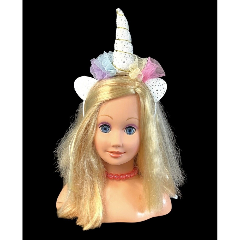 POP-ON POSY Girls Unicorn Headband White Pastel Sparkle BIRTHDAY PARTY DRESS UP